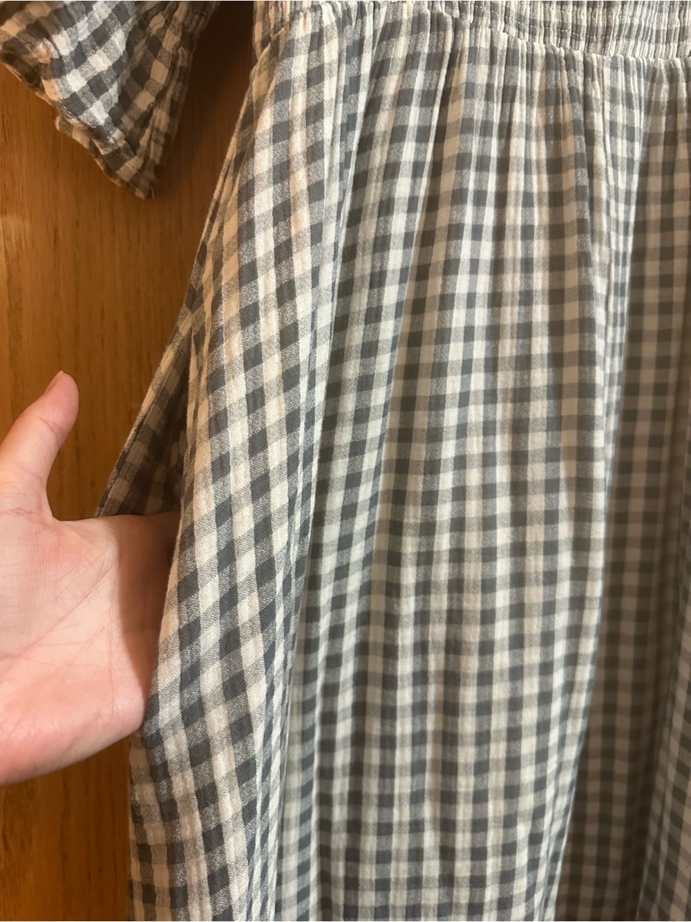 Worth Collective Sienna Gingham Maxi Dress in Forest Green - Picture 3 of 3